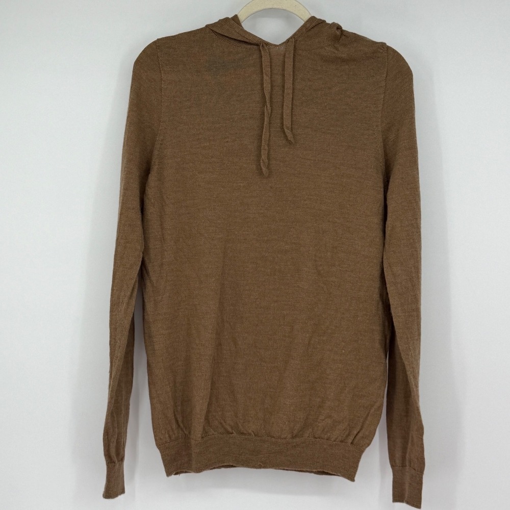 Ministry of Supply Travel Merino Wool Hoodie Brown Small 3D Print-Knit Tech